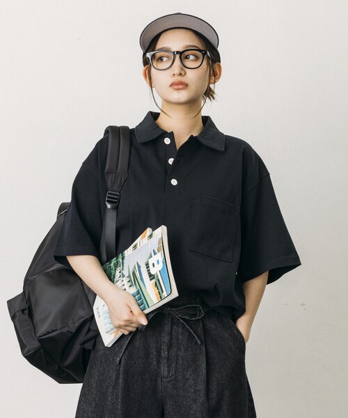 FREAK'S STORE(フリークスストア)の「HEAVY WEIGHT / ヘビーウェイト ポロネック ショートスリーブTシャツ/10.5オンス(Tシャツ/カットソー・メンズ・チャコールグレー/ブラック/ワインレッド/ベージュ/ライトグレー/ホワイト・SMALL/LARGE/MEDIUM)」の8枚目の写真