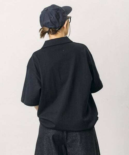 FREAK'S STORE(フリークスストア)の「HEAVY WEIGHT / ヘビーウェイト ポロネック ショートスリーブTシャツ/10.5オンス(Tシャツ/カットソー・メンズ・チャコールグレー/ブラック/ワインレッド/ベージュ/ライトグレー/ホワイト・SMALL/LARGE/MEDIUM)」の12枚目の写真