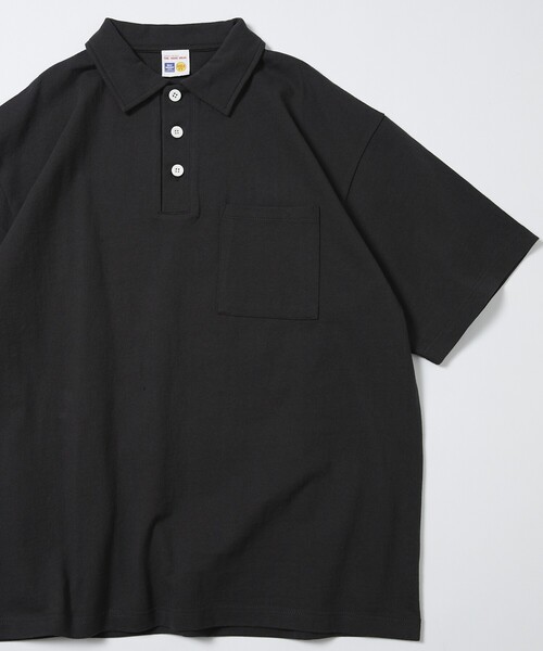 FREAK'S STORE(フリークスストア)の「HEAVY WEIGHT / ヘビーウェイト ポロネック ショートスリーブTシャツ/10.5オンス(Tシャツ/カットソー・メンズ・チャコールグレー/ブラック/ワインレッド/ベージュ/ライトグレー/ホワイト・SMALL/LARGE/MEDIUM)」の1枚目の写真