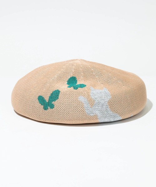 go slow caravan(ゴースローキャラバン)の「HUT/ハット koneko beret(ハンチング/ベレー帽・レディース・オレンジ系その他/ベージュ・FREE)」の5枚目の写真