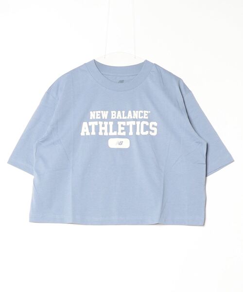 NEW BALANCE(ニューバランス)の「ニューバランス New Balance ショートスリーブTシャツ_ヘリテージリラックスド(Tシャツ/カットソー・レディース・オフホワイト/サックスブルー・S/M/L/XL)」の1枚目の写真