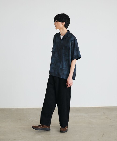 City Ambient Products(シティアンビエントプロダクツ)の「City Ambient Products: オープンカラー ウォール プリント シャツ(シャツ/ブラウス・メンズ・ブラック/ライトカーキ/グレー系・SMALL/MEDIUM/LARGE)」の18枚目の写真