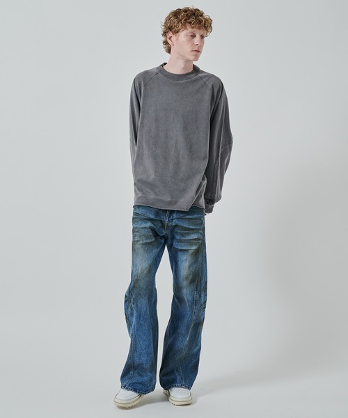 パンツ 22AW NVRFRGT 3D TWISTED JEANS NVRFRGT（ネヴァーフォーゲット）3D TWISTED WIDE LEG JEANS