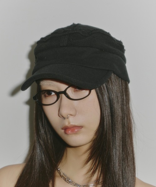 DTYYPE（ドタイプ）の「カットオフ切り替えワークキャップ（キャップ・レディース・ブラック/カーキ・FREE）」の2枚目の写真