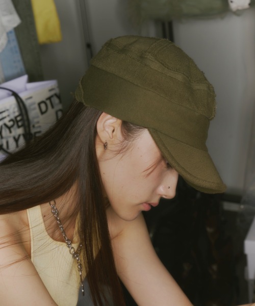 DTYYPE（ドタイプ）の「カットオフ切り替えワークキャップ（キャップ・レディース・ブラック/カーキ・FREE）」の4枚目の写真