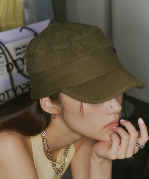 DTYYPE（ドタイプ）の「カットオフ切り替えワークキャップ（キャップ・レディース・ブラック/カーキ・FREE）」の5枚目の写真