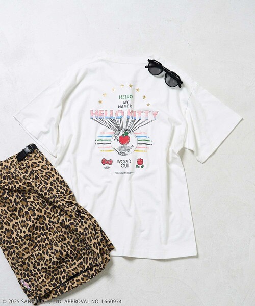 tシャツ SANRIO/サンリオ 'HELLO KITTY' ロックTシャツ/ハローキティ バンドTシャツ レディース SANRIO/サンリオ 'HELLO KITTY' ロックTシャツ/ハローキティ