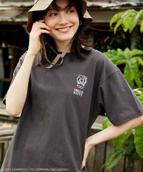 tシャツ SANRIO/サンリオ 'HELLO KITTY' ロックTシャツ/ハローキティ バンドTシャツ レディース SANRIO/サンリオ 'HELLO KITTY' ロックTシャツ/ハローキティ