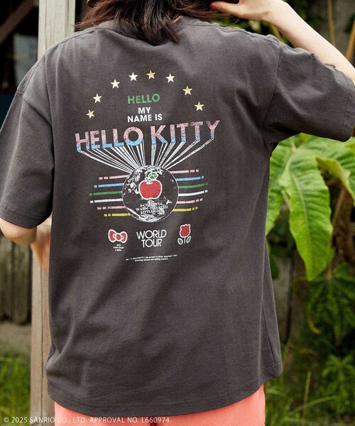 tシャツ SANRIO/サンリオ 'HELLO KITTY' ロックTシャツ/ハローキティ バンドTシャツ レディース SANRIO/サンリオ 'HELLO KITTY' ロックTシャツ/ハローキティ