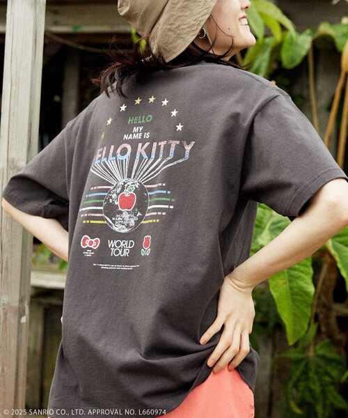 tシャツ SANRIO/サンリオ 'HELLO KITTY' ロックTシャツ/ハローキティ バンドTシャツ レディース SANRIO/サンリオ 'HELLO KITTY' ロックTシャツ/ハローキティ