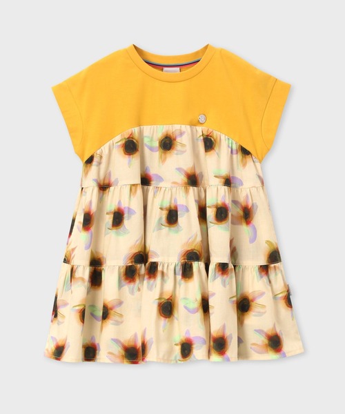 極美品　PaulSmith　ポールスミス　チュニック　ドッキング　異素材　ドット 異素材ドッキングチュニック5054｜くらしと生協