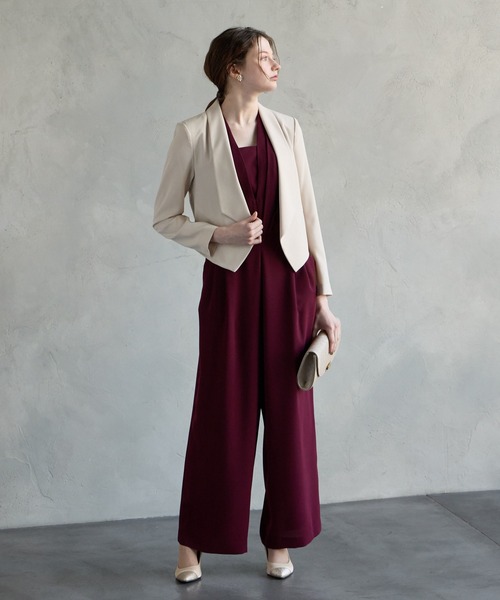 ストレートパンツオールインワンパーティードレス 結婚式 お呼ばれ