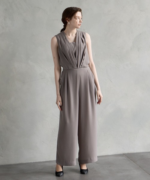 ストレートパンツオールインワンパーティードレス 結婚式 お呼ばれ