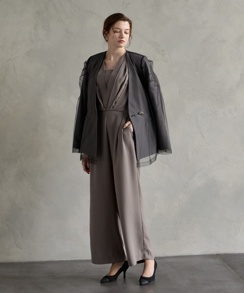 ストレートパンツオールインワンパーティードレス 結婚式 お呼ばれ