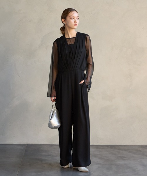 AIMER エメ ストレートパンツオールインワンパーティードレス 結婚式お呼ばれ ストレートパンツオールインワンパーティードレス 結婚式 お呼ばれ