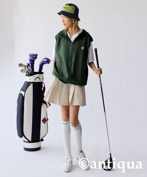 antiqua(アンティカ)の「【STCH】配色ロゴバケットハット(ハット・レディース・ライトグレー/ネイビー・L/M)」の8枚目の写真