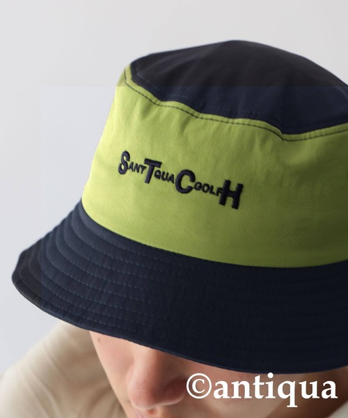 antiqua(アンティカ)の「【STCH】配色ロゴバケットハット(ハット・レディース・ライトグレー/ネイビー・L/M)」の9枚目の写真