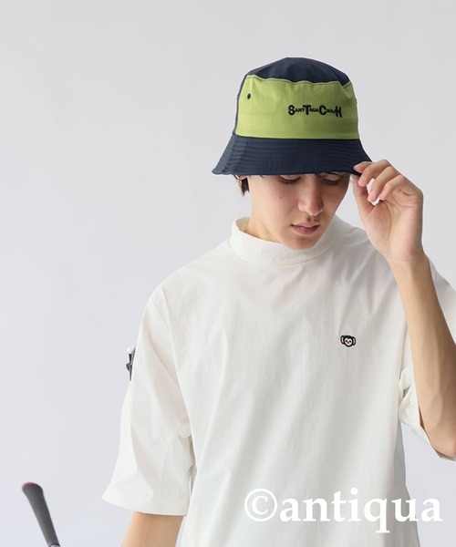 antiqua(アンティカ)の「【STCH】配色ロゴバケットハット(ハット・レディース・ライトグレー/ネイビー・L/M)」の11枚目の写真