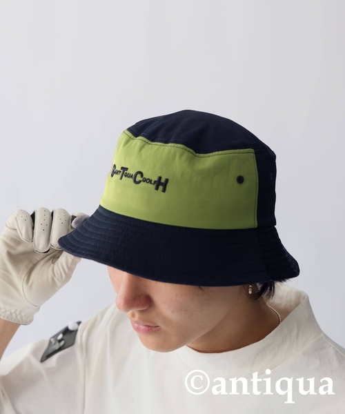 antiqua(アンティカ)の「【STCH】配色ロゴバケットハット(ハット・レディース・ライトグレー/ネイビー・L/M)」の12枚目の写真