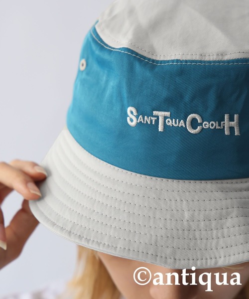 antiqua(アンティカ)の「【STCH】配色ロゴバケットハット(ハット・レディース・ライトグレー/ネイビー・L/M)」の19枚目の写真