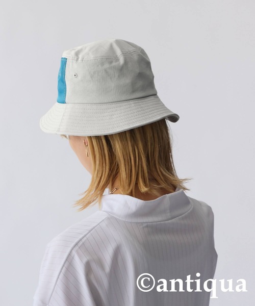 antiqua(アンティカ)の「【STCH】配色ロゴバケットハット(ハット・レディース・ライトグレー/ネイビー・L/M)」の21枚目の写真