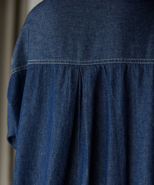PREFERIR(プレフェリール)の「デニム バンドカラーシャツワンピース(シャツワンピース・レディース・ネイビー/ブルー・MEDIUM/LARGE)」の22枚目の写真