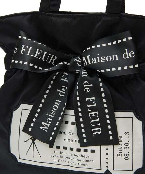 シネマミニリボントート　メゾンドフルール Maison de FLEUR トートバッグ シネマミニリボントート