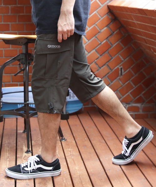 OUTDOOR PRODUCTS(アウトドアプロダクツ)の「OUTDOOR PRODUCTS ストレッチ7分丈カーゴパンツ(カーゴパンツ・メンズ・カーキ/ネイビー/ブラック/グレイッシュベージュ・X-LARGE/MEDIUM/LARGE)」の4枚目の写真