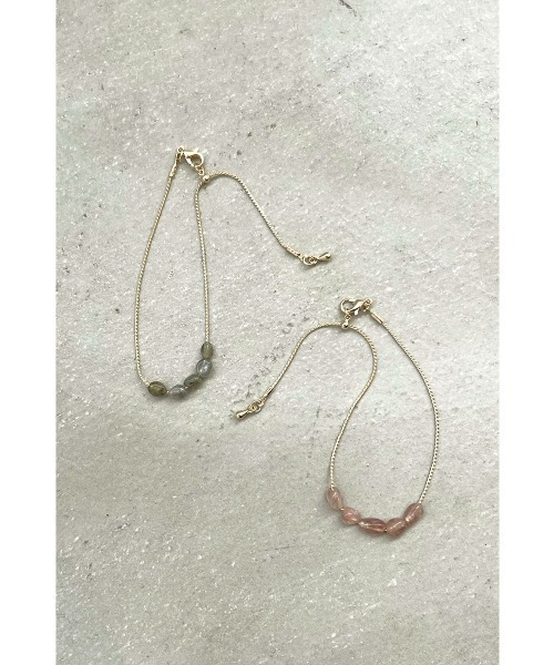 marjour(マージュール)の「COLOR STONE BRACELET(ブレスレット・レディース・ピンク/グレー・FREE)」の3枚目の写真