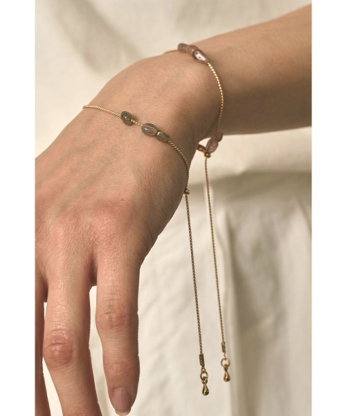 marjour(マージュール)の「COLOR STONE BRACELET(ブレスレット・レディース・ピンク/グレー・FREE)」の4枚目の写真