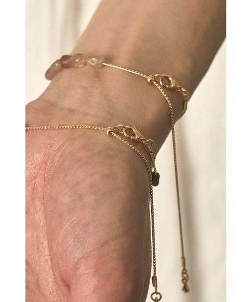 marjour(マージュール)の「COLOR STONE BRACELET(ブレスレット・レディース・ピンク/グレー・FREE)」の5枚目の写真