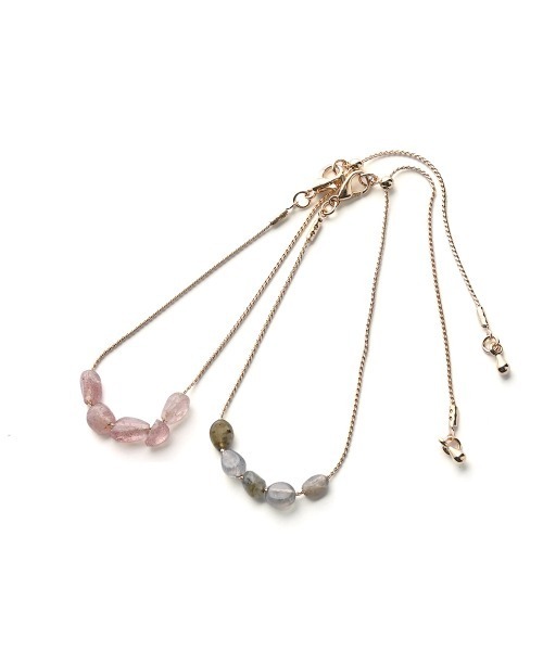 marjour(マージュール)の「COLOR STONE BRACELET(ブレスレット・レディース・ピンク/グレー・FREE)」の6枚目の写真