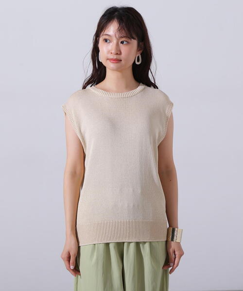 N.(N. Natural Beauty Basic)(エヌエヌナチュラルビューティーベーシック)の「リネンライクオーバーニット(ニット/セーター・レディース・オフホワイト/ブラウン/レッド・MEDIUM)」の11枚目の写真