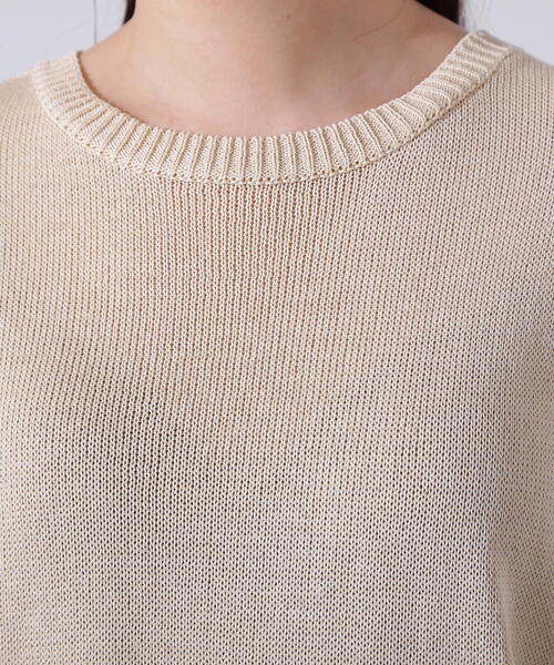 N.(N. Natural Beauty Basic)(エヌエヌナチュラルビューティーベーシック)の「リネンライクオーバーニット(ニット/セーター・レディース・オフホワイト/ブラウン/レッド・MEDIUM)」の14枚目の写真