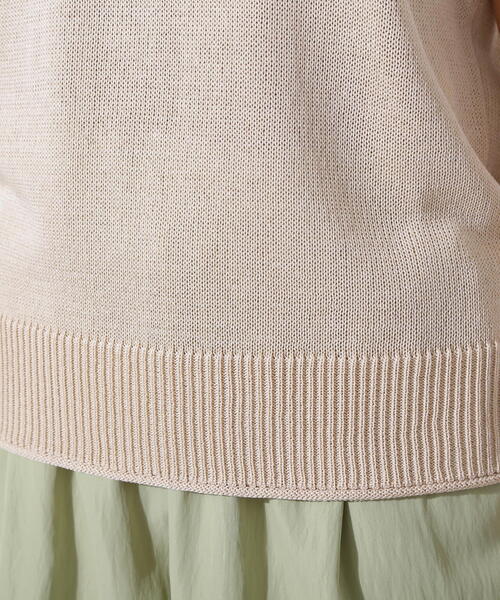 N.(N. Natural Beauty Basic)(エヌエヌナチュラルビューティーベーシック)の「リネンライクオーバーニット(ニット/セーター・レディース・オフホワイト/ブラウン/レッド・MEDIUM)」の16枚目の写真