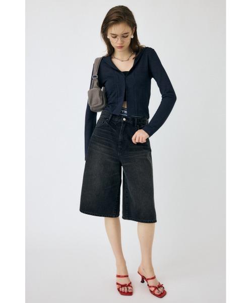 MOUSSY(マウジー)の「SHEER HOODIE カーディガン(カーディガン/ボレロ・レディース・オフホワイト/ブラック/ネイビー・FREE)」の7枚目の写真