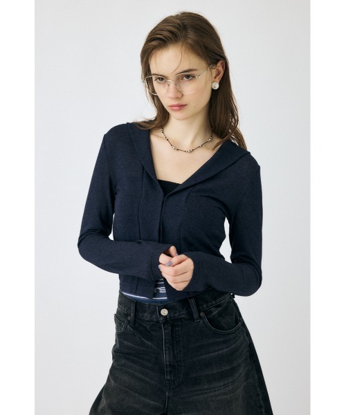 MOUSSY マウジー　SHEER VELOUR カーディガン MOUSSY | SHEER VELOUR カーディガン (Tシャツ・カットソー(長袖