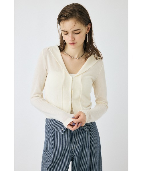 MOUSSY | SAILOR COLLAR ニット カーディガン (ニット ) |SHEL