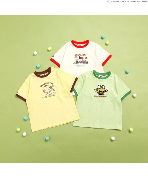 sanrio（サンリオ）の「WEB限定【サンリオキャラクターズ】モチーフリンガーTシャツ（Tシャツ/カットソー・キッズ・オフホワイト/イエロー/グリーン・90/100/110/120）」の4枚目の写真