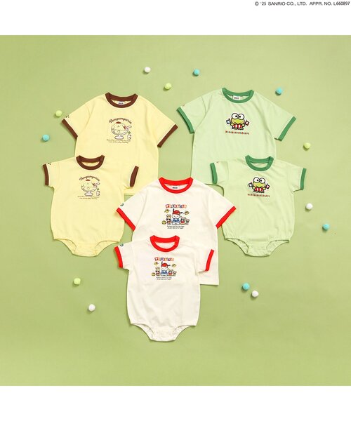 sanrio（サンリオ）の「WEB限定【サンリオキャラクターズ】モチーフリンガーTシャツ（Tシャツ/カットソー・キッズ・オフホワイト/イエロー/グリーン・90/100/110/120）」の5枚目の写真