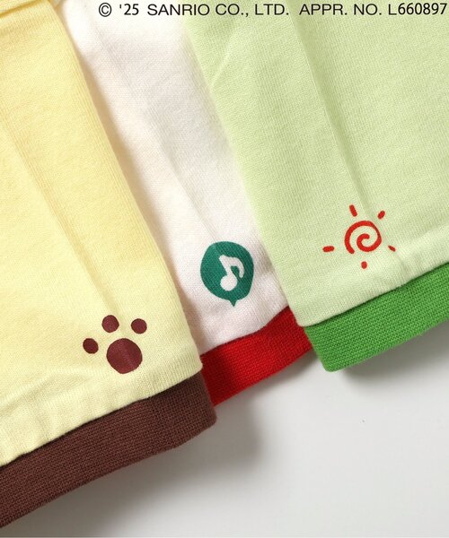 sanrio（サンリオ）の「WEB限定【サンリオキャラクターズ】モチーフリンガーTシャツ（Tシャツ/カットソー・キッズ・オフホワイト/イエロー/グリーン・90/100/110/120）」の14枚目の写真