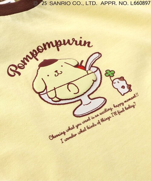 sanrio（サンリオ）の「WEB限定【サンリオキャラクターズ】モチーフリンガーTシャツ（Tシャツ/カットソー・キッズ・オフホワイト/イエロー/グリーン・90/100/110/120）」の16枚目の写真