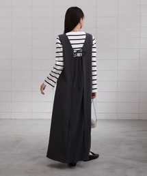 Bab | 【低身長さん向けサイズあり】【マタニティ】【イージーケア】イージージョーゼット前後2WAYジャンパースカート(ワンピース)