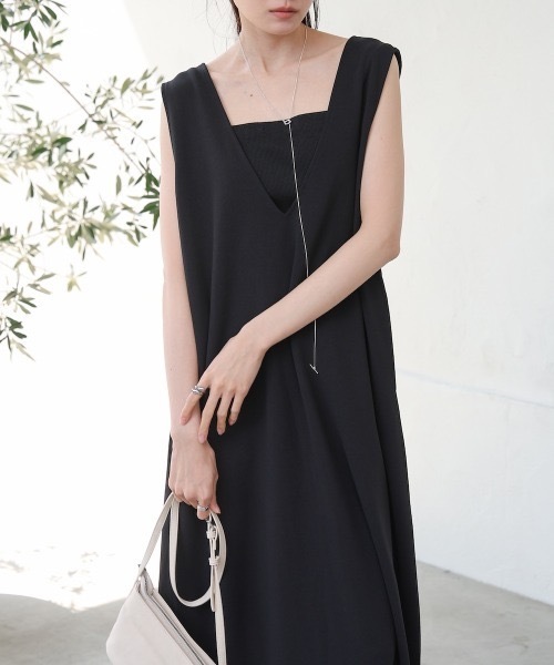 Bab（バブ）の「【低身長さん向けサイズあり】【マタニティ】【イージーケア】イージージョーゼット前後2WAYジャンパースカート（ワンピース・レディース・ブラック/モカ/ベージュ/チャコールグレー/アイボリー・SMALL/MEDIUM）」の20枚目の写真