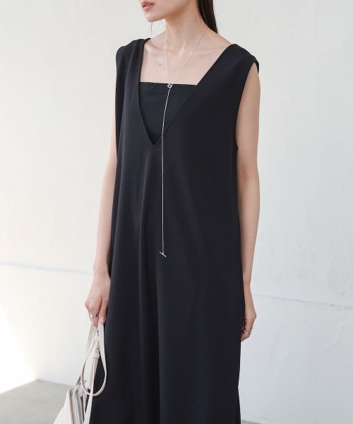 Bab（バブ）の「【低身長さん向けサイズあり】【マタニティ】【イージーケア】イージージョーゼット前後2WAYジャンパースカート（ワンピース・レディース・ブラック/モカ/ベージュ/チャコールグレー/アイボリー・SMALL/MEDIUM）」の22枚目の写真