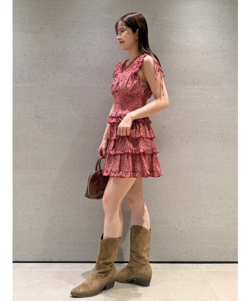 SNIDEL（スナイデル）の「シャーリングフリルブラウス（シャツ/ブラウス・レディース・ブラック/ホワイト/レッド・F）」の22枚目の写真