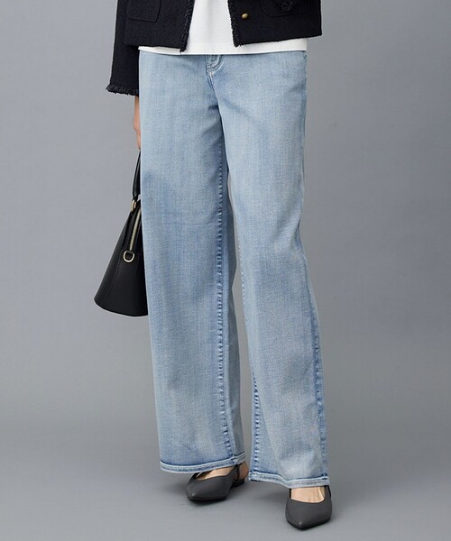 自由区（ジユウク）の「ウスカルデニムワイドストレート パンツ（デニムパンツ・レディース・ネイビー系/ダルブルー系/ダルブルー系9/アイボリー・40/38/36）」の3枚目の写真