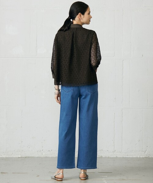 自由区（ジユウク）の「ウスカルデニムワイドストレート パンツ（デニムパンツ・レディース・ネイビー系/ダルブルー系/ダルブルー系9/アイボリー・40/38/36）」の11枚目の写真