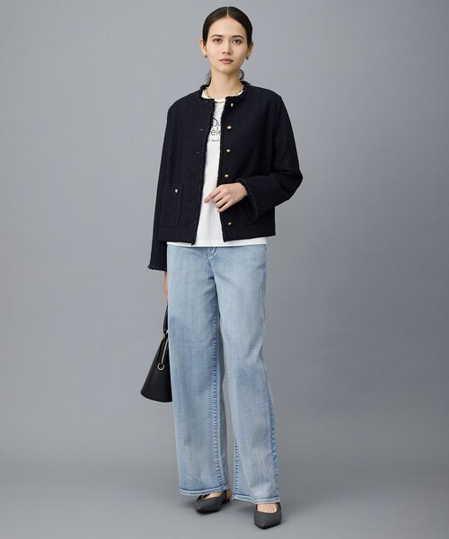 自由区（ジユウク）の「ウスカルデニムワイドストレート パンツ（デニムパンツ・レディース・ネイビー系/ダルブルー系/ダルブルー系9/アイボリー・40/38/36）」の12枚目の写真