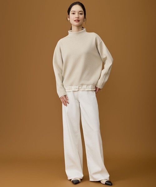 自由区（ジユウク）の「ウスカルデニムワイドストレート パンツ（デニムパンツ・レディース・ネイビー系/ダルブルー系/ダルブルー系9/アイボリー・40/38/36）」の13枚目の写真